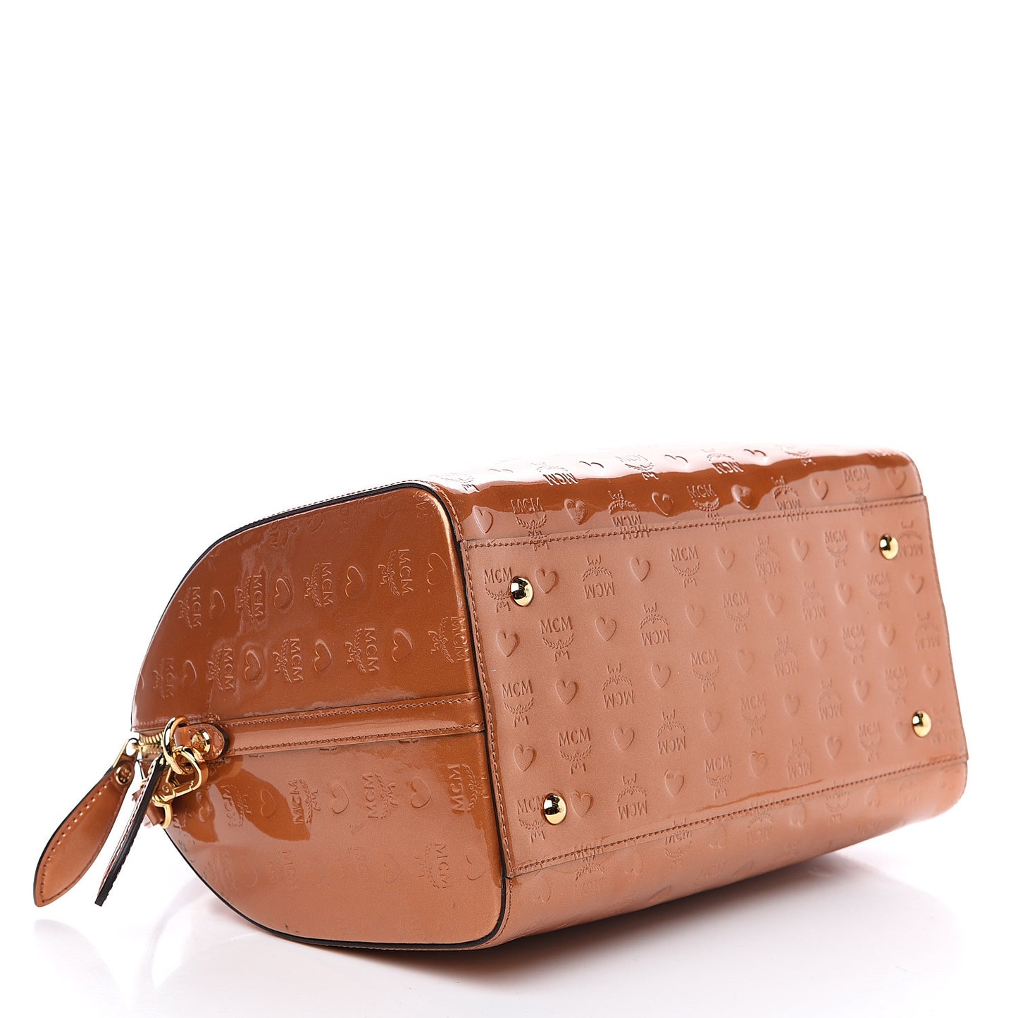Patent Monogram Boston Bag Bronze