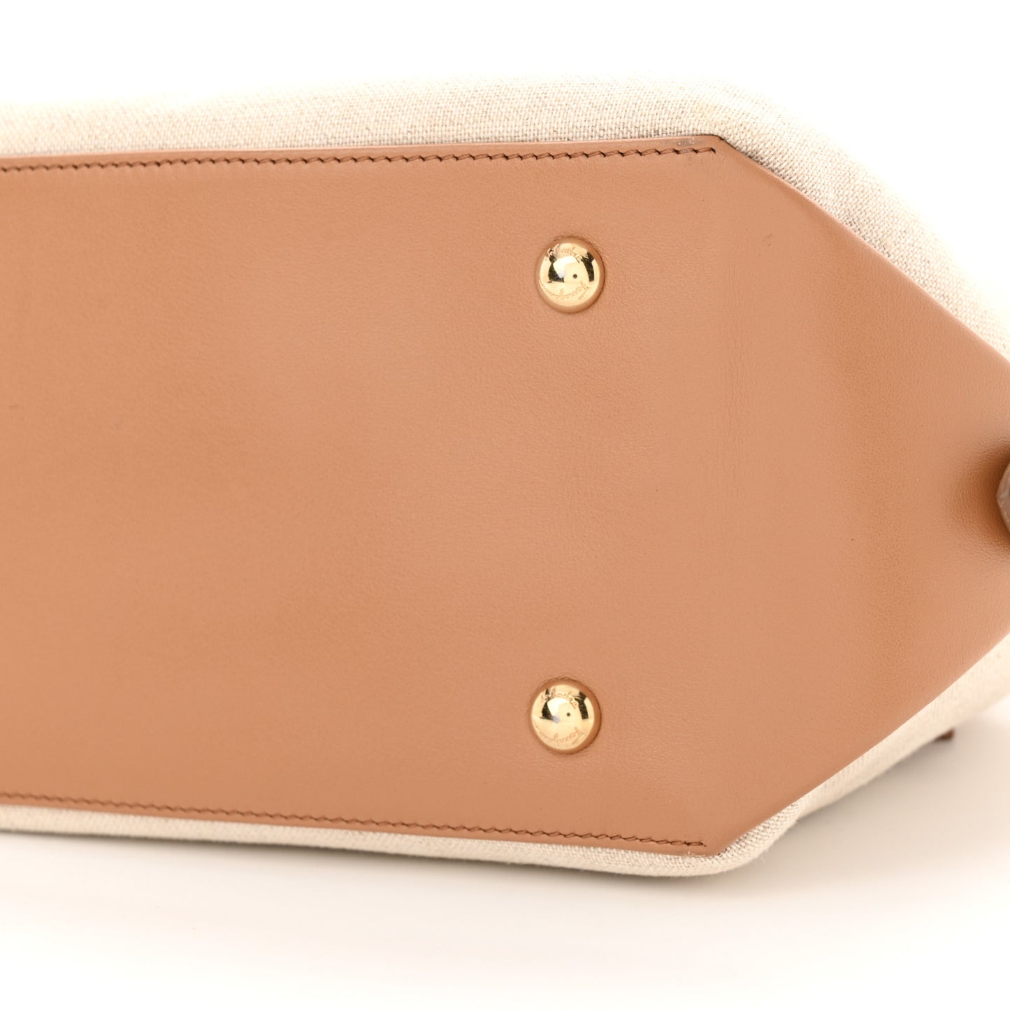 Canvas Calfskin Fiamma Bag Sienne