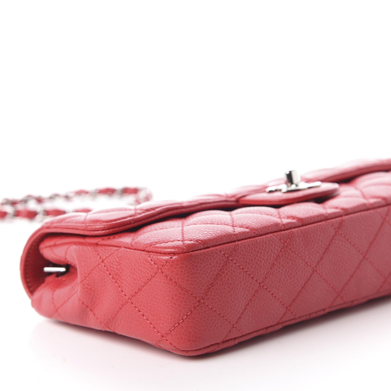 Chanel Caviar Quilted East West Flap Red 6 of 10
