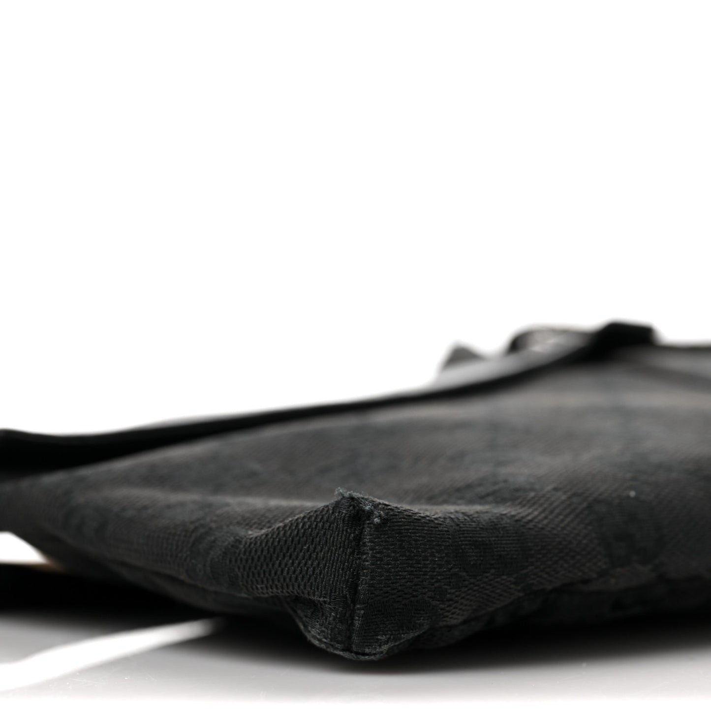 Denim Monogram Double Pocket Belt Bag Black