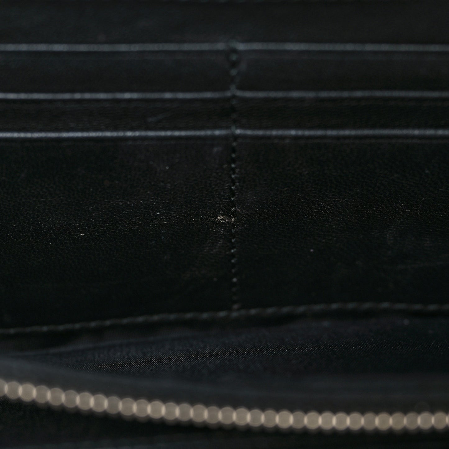 Lambskin Cannage Miss Dior Chain Wallet Black