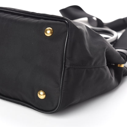 Prada Tessuto Nylon Soft Calf Tote Black 7 of 11