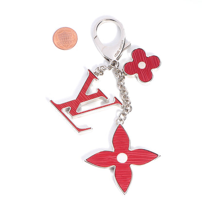 Louis Vuitton Fleur d Epi Bag Charm Rubis Red 2 of 4