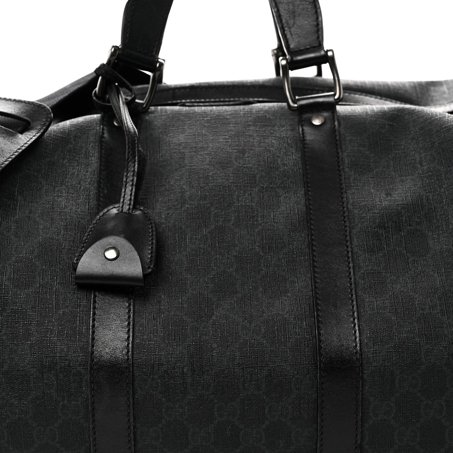 GG Supreme Monogram Medium Carry-On Duffle Bag Black Grey