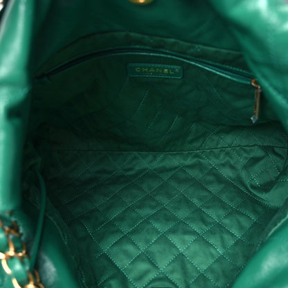 Chanel Shiny Calfskin Quilted Small Chanel 22 Green 6 of 13