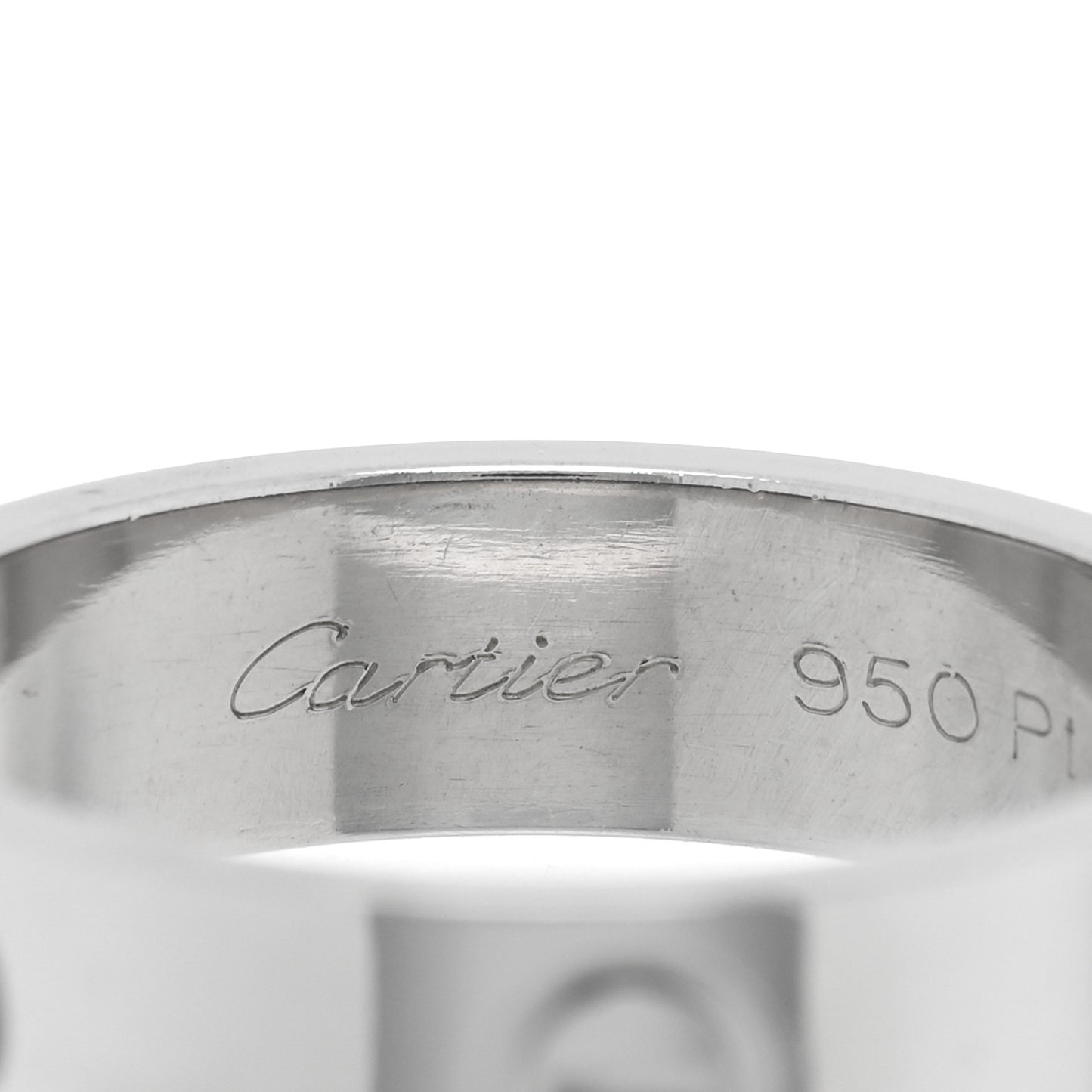 Platinum 5.5mm LOVE Ring 57 8