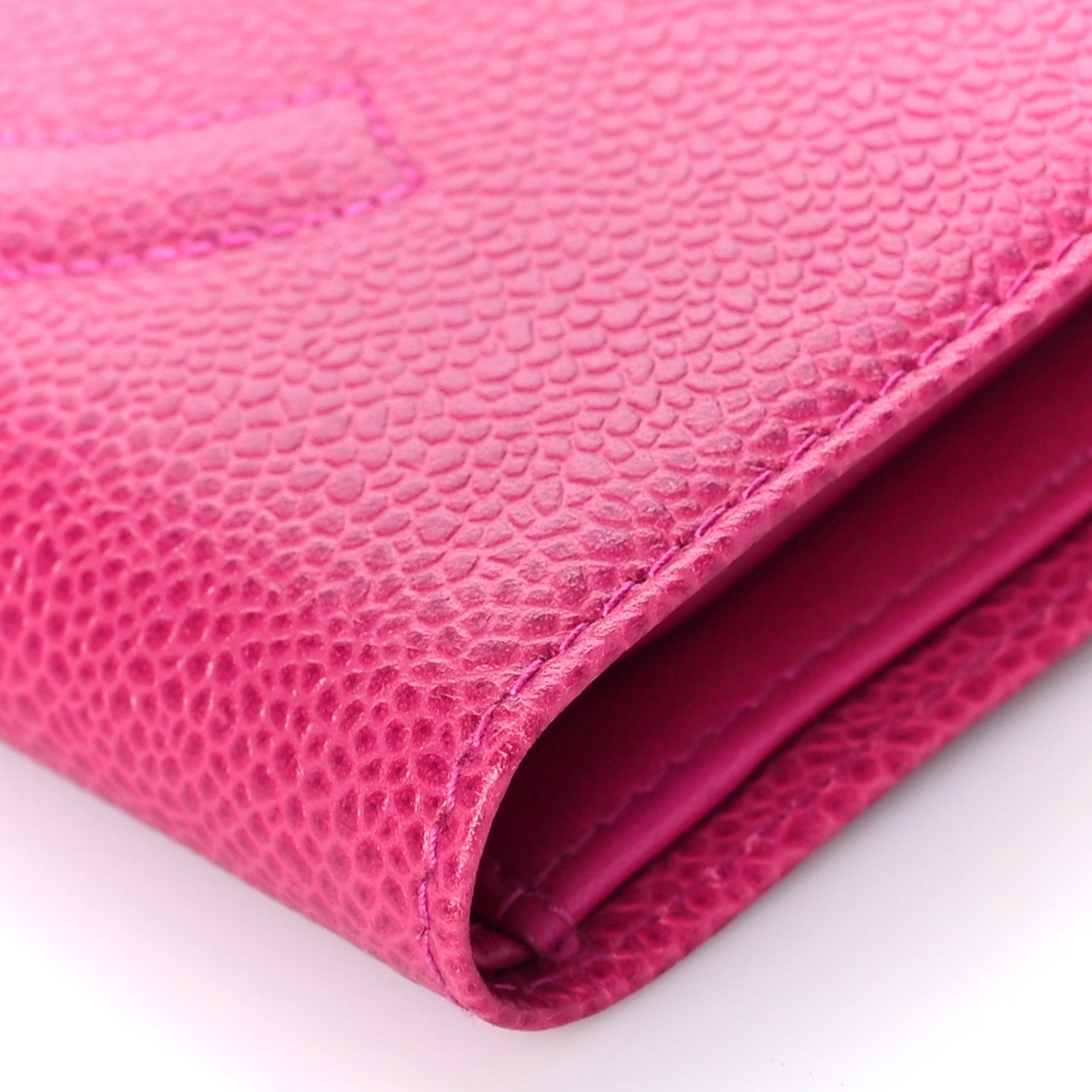 Chanel Caviar Timeless CC French Wallet Dark Pink 12 of 13