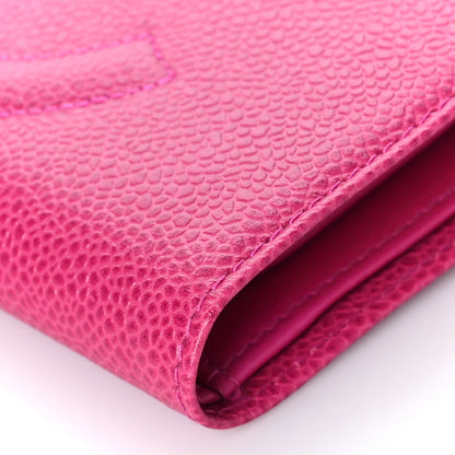 Chanel Caviar Timeless CC French Wallet Dark Pink 12 of 13