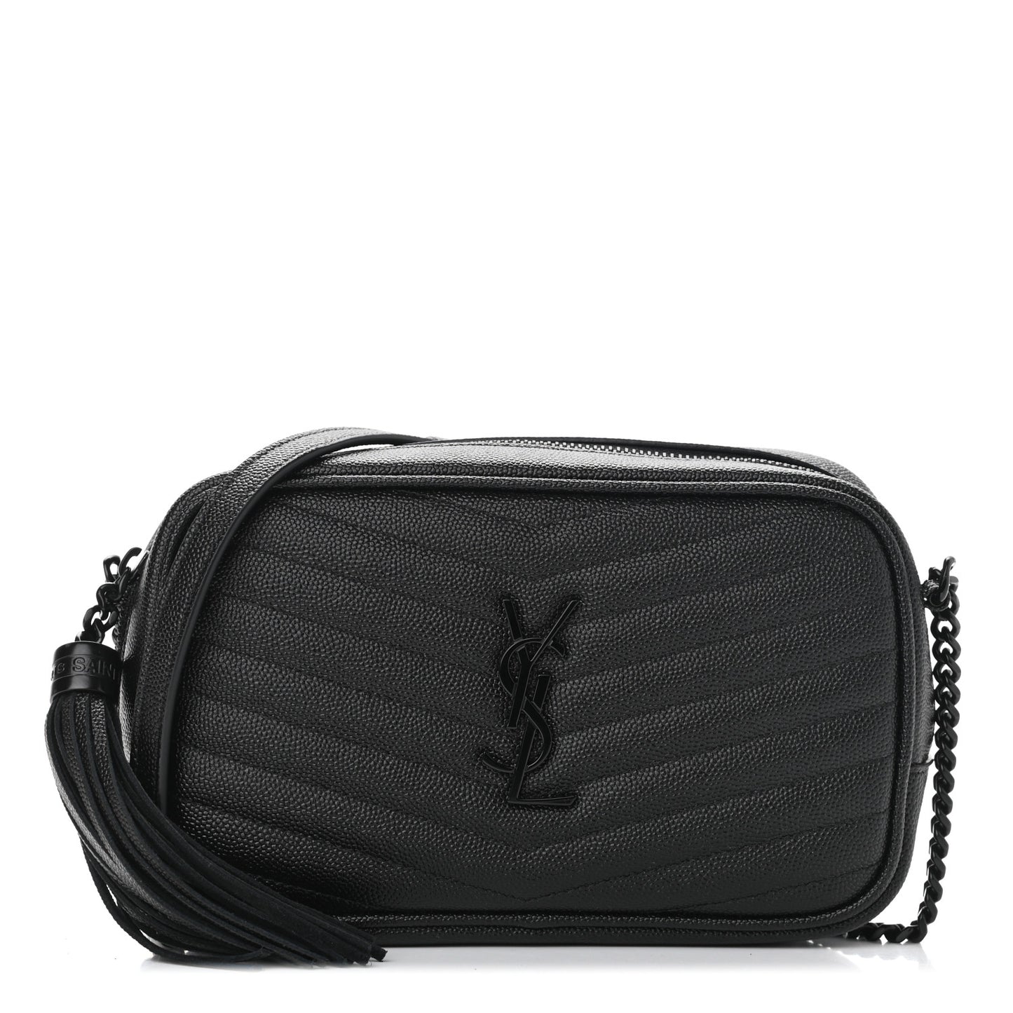 Grain De Poudre Matelasse Monogram Mini Lou Camera Bag Black