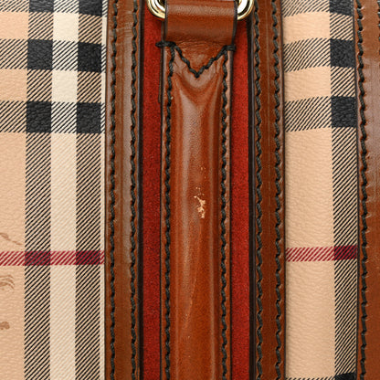 Burberry Haymarket Check Medium Alchester Bowling Bag Brown 14 of 14