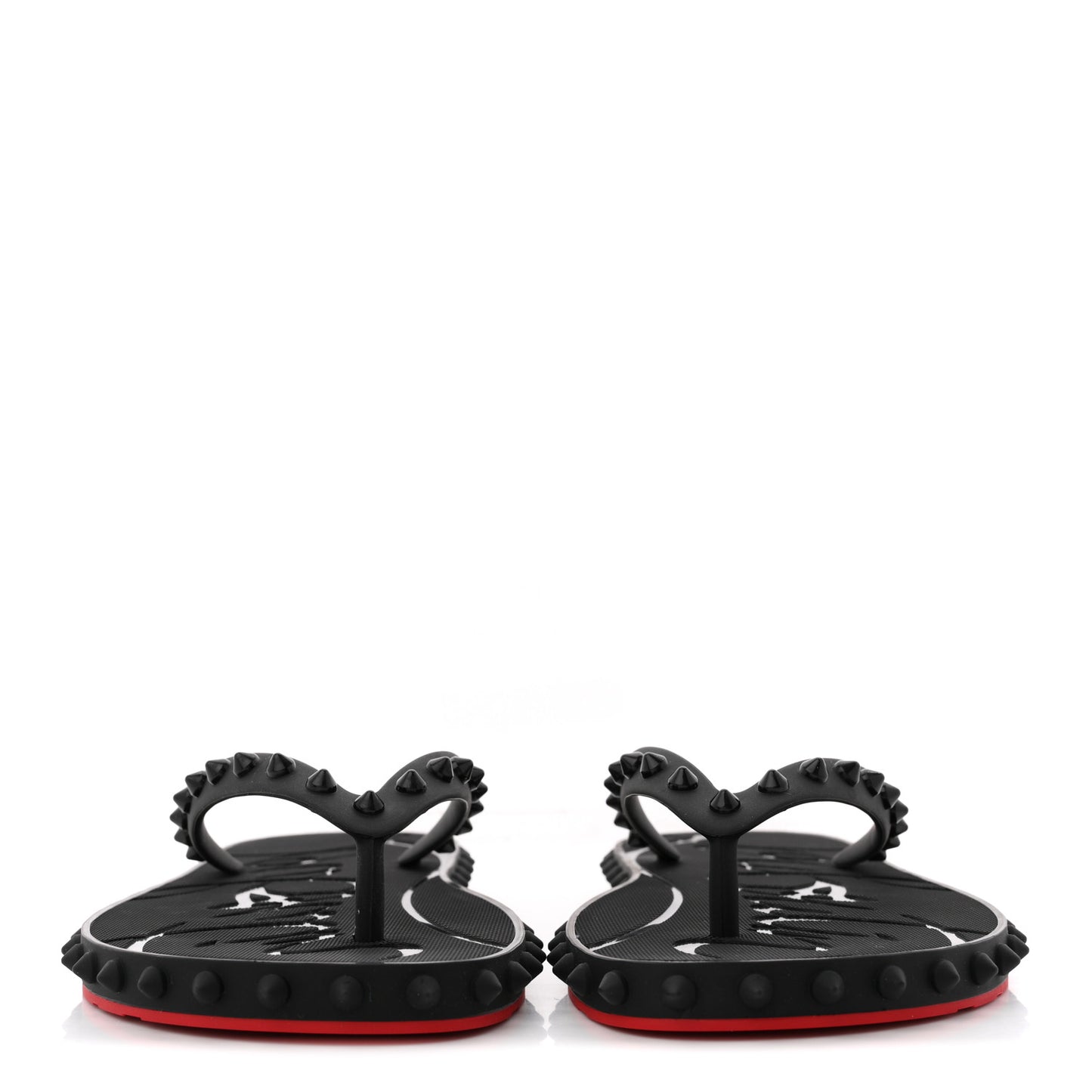 Rubber Spike Loubi Donna Flip Flop 40 Black