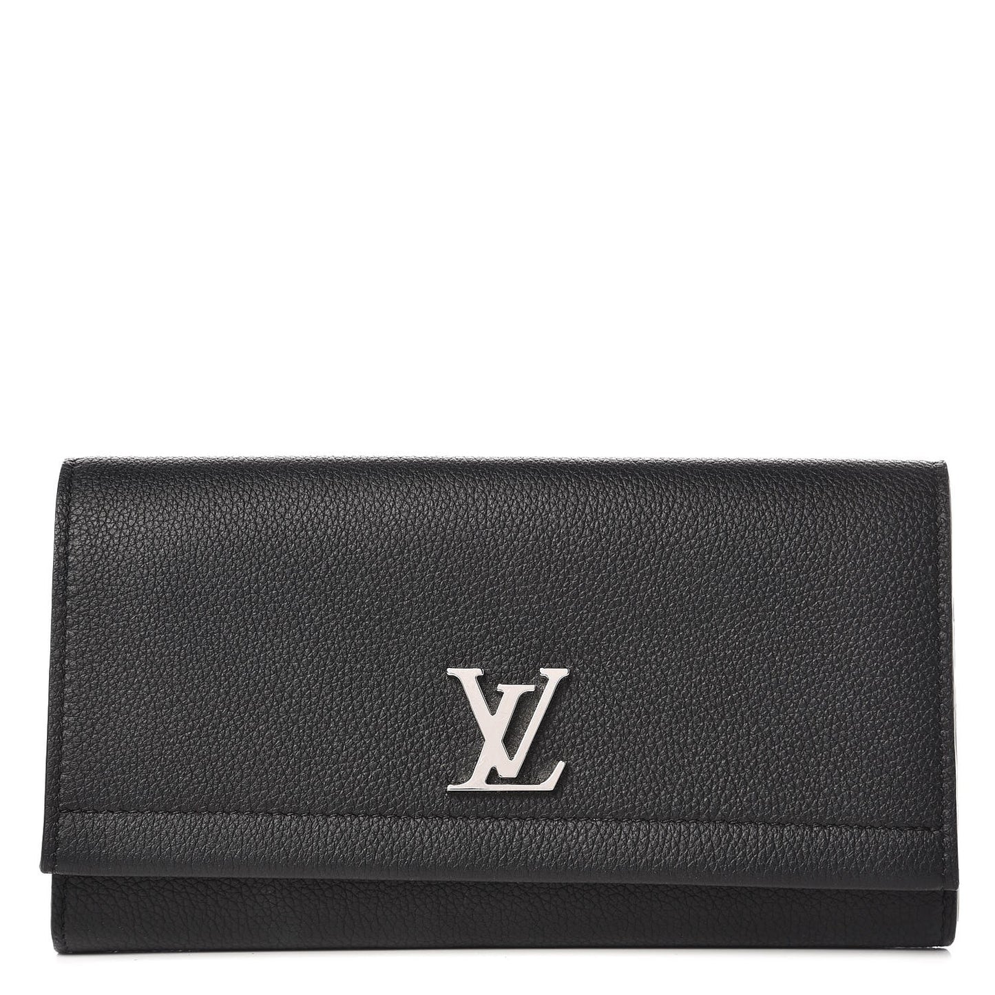 Calfskin Lockme II Wallet Black