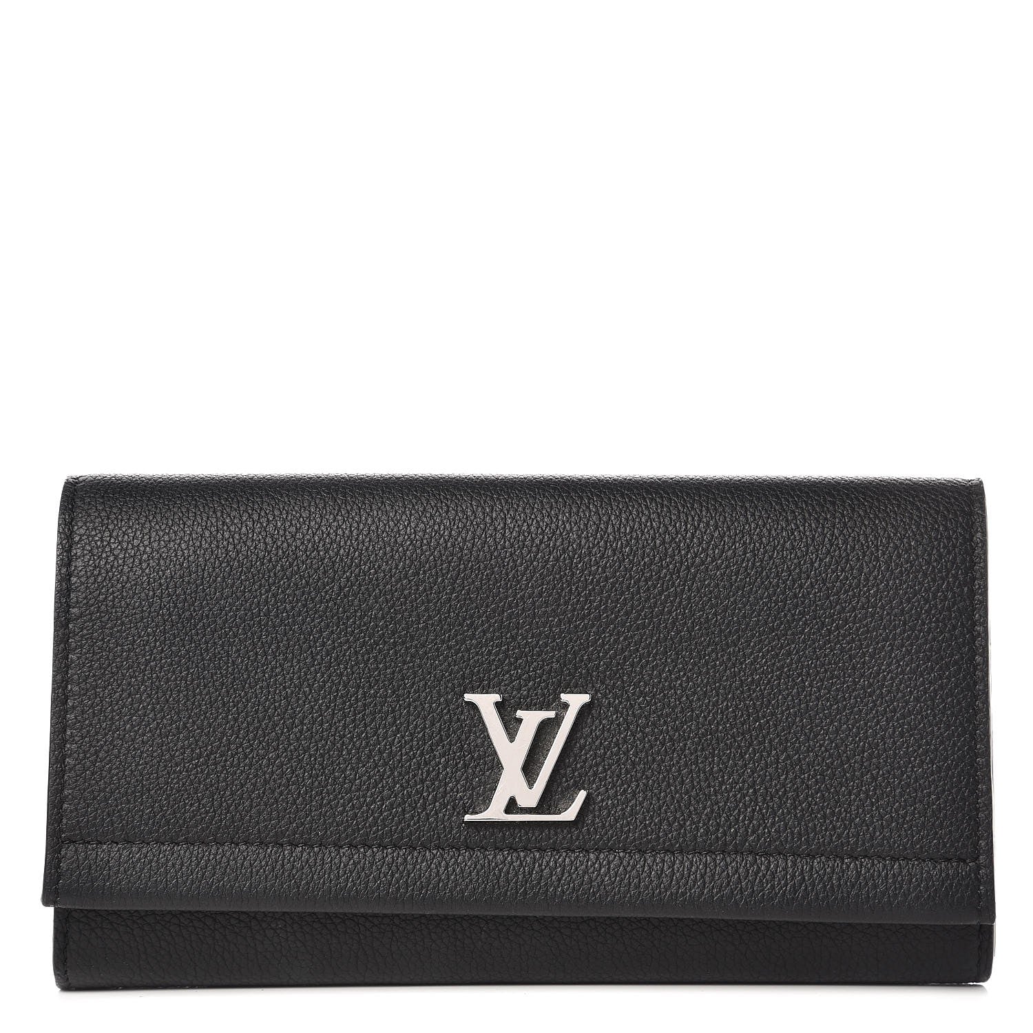 Louis Vuitton Calfskin Lockme II Wallet Black 1 of 7