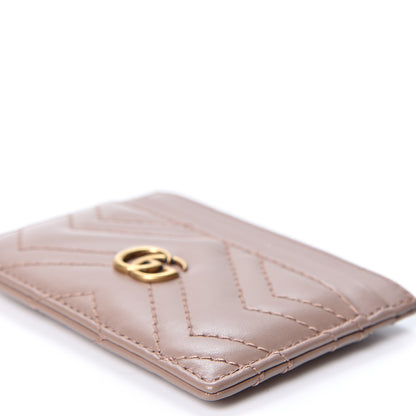 Gucci Calfskin Matelasse GG Marmont Card Holder Porcelain Rose 7 of 8