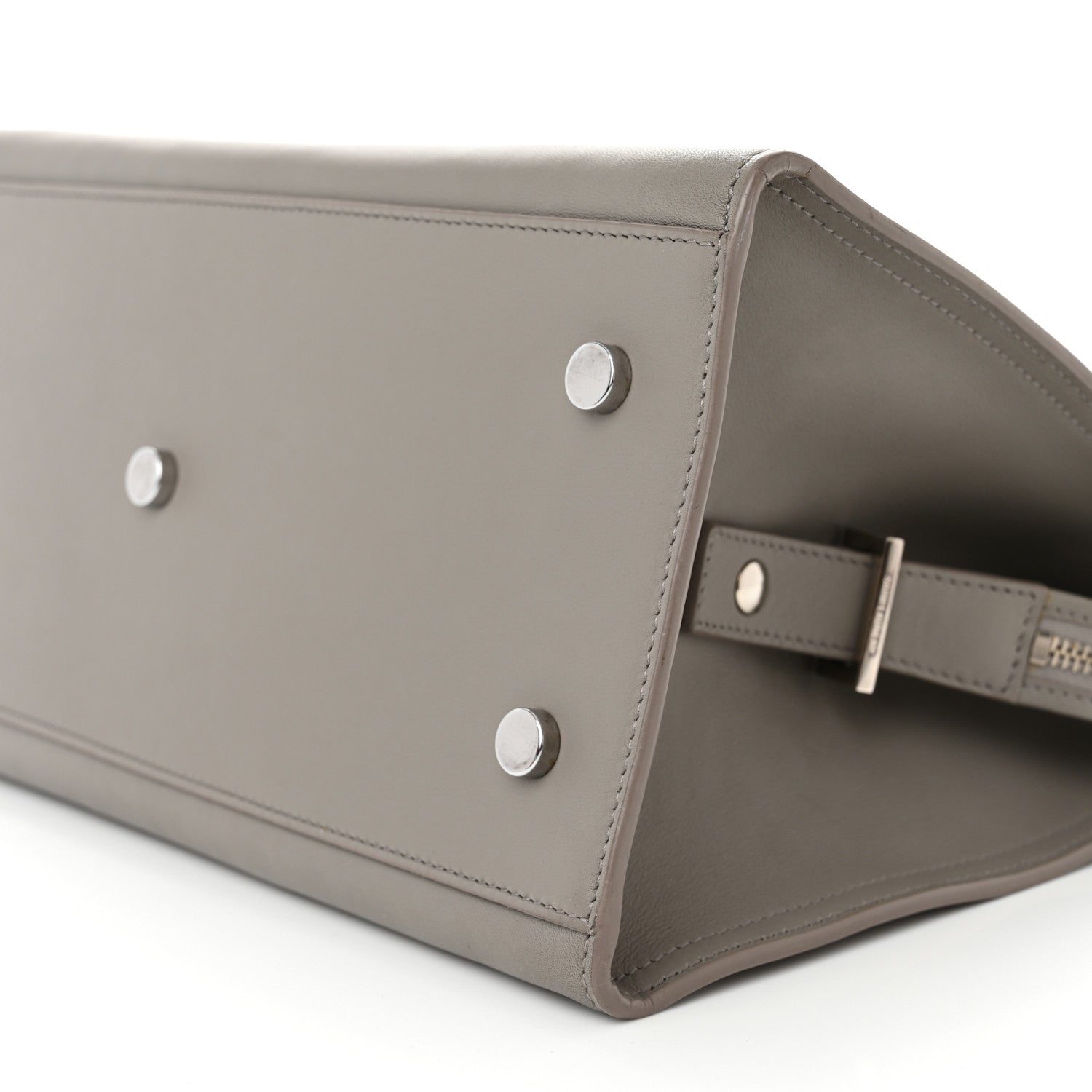 Saint Laurent Calfskin Small Monogram Cabas Grey 10 of 12