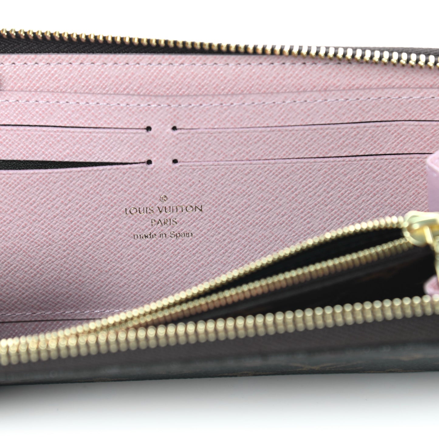 Monogram Clemence Wallet Rose Ballerine