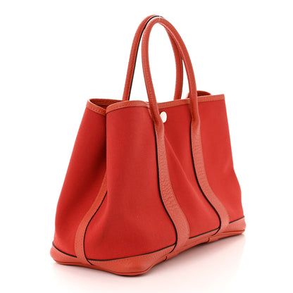 Hermes Toile Officier Negonda Garden Party 30 TPM Rouge Tomate Capucine 3 of 10