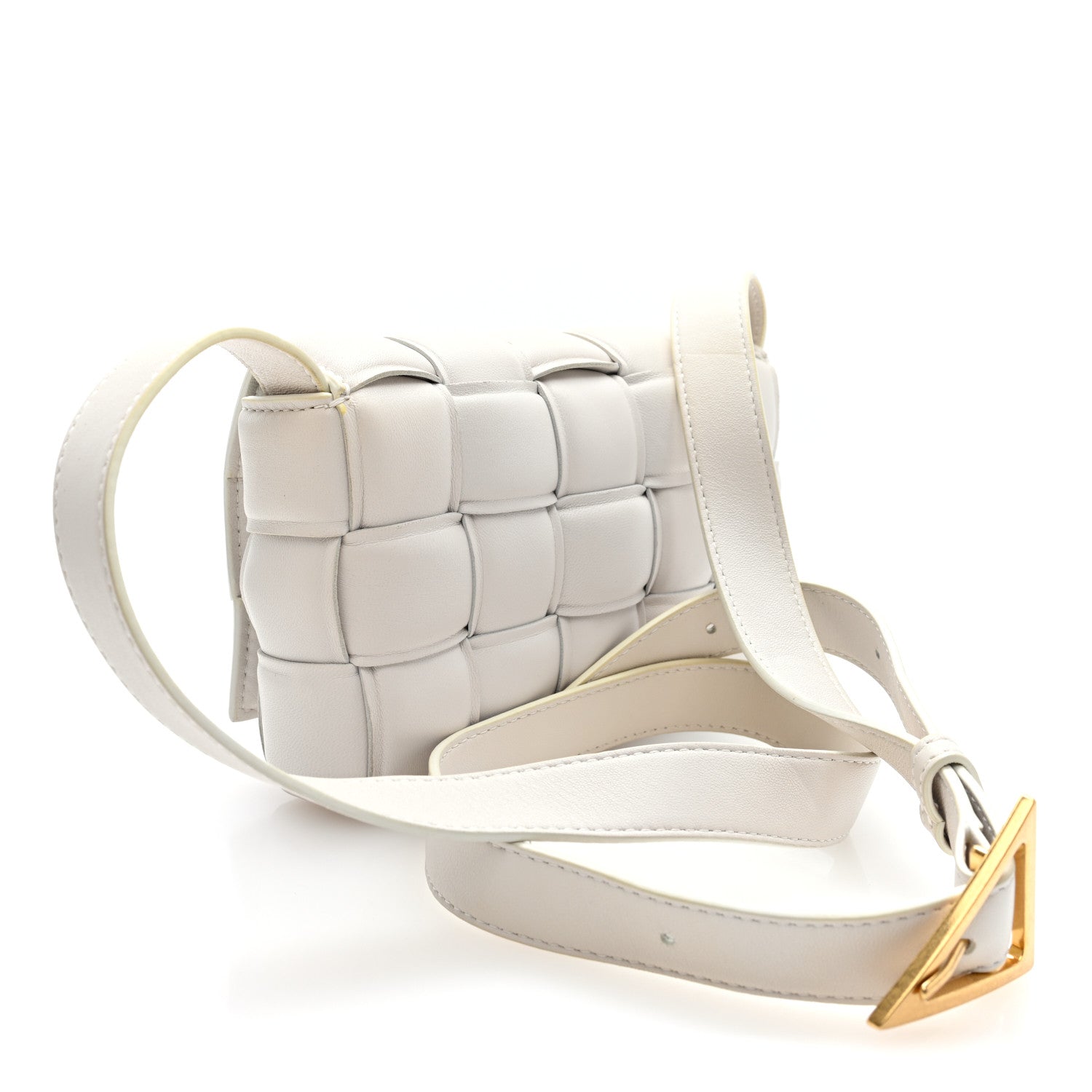 Bottega Veneta Nappa Maxi Intrecciato Small Padded Cassette Crossbody Bag Chalk 3 of 9