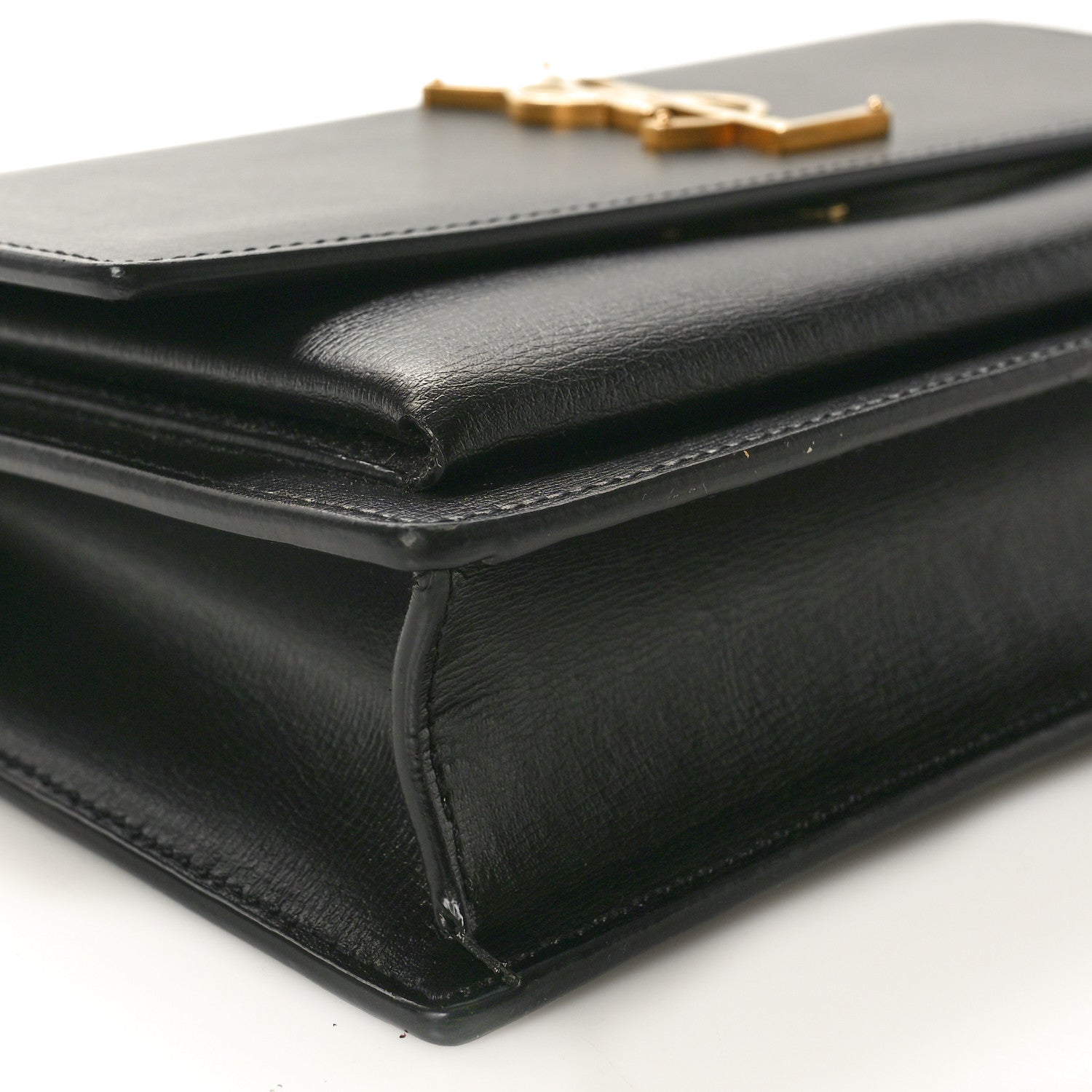 Saint Laurent Smooth Calfskin Medium Monogram Sunset Satchel Black 9 of 10