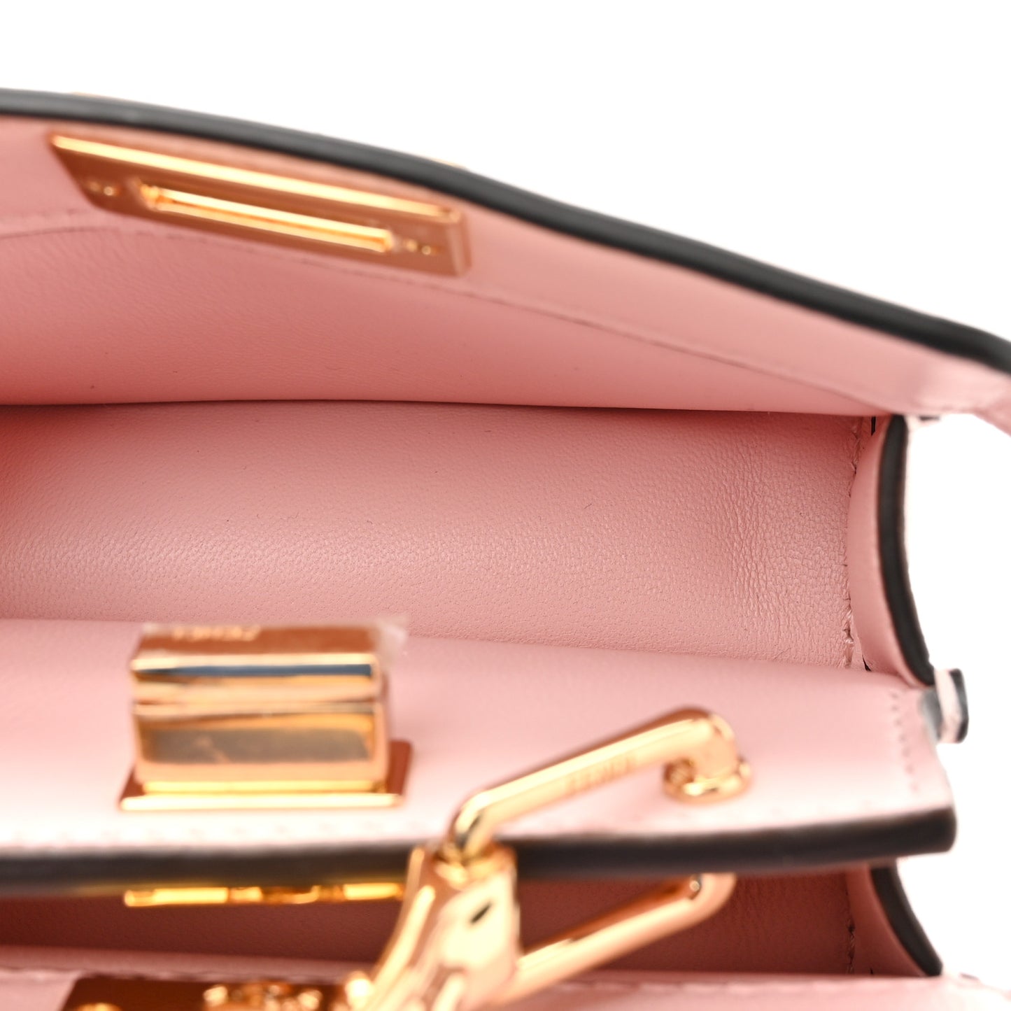 Shiny Nappa Nano Peekaboo Maxi Handle Satchel Rosa Confetto