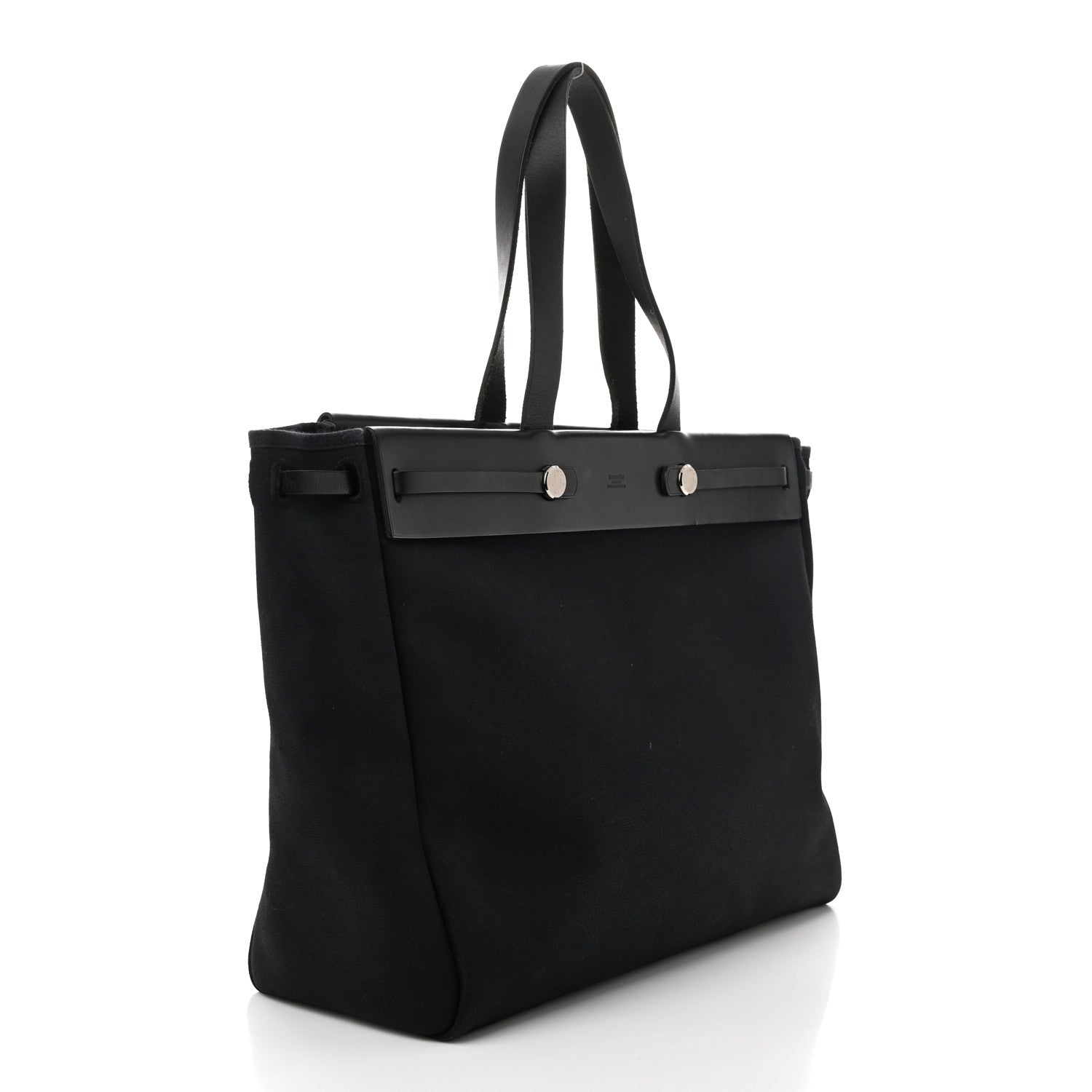 Hermes Toile Vache Hunter Herbag Cabas MM Black 3 of 11