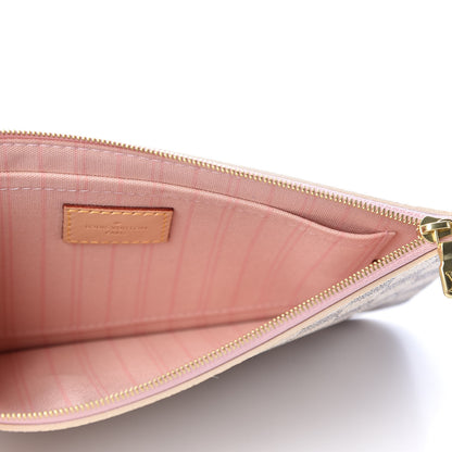 Louis Vuitton Damier Azur Neverfull MM GM Pochette Rose Ballerine 5 of 8