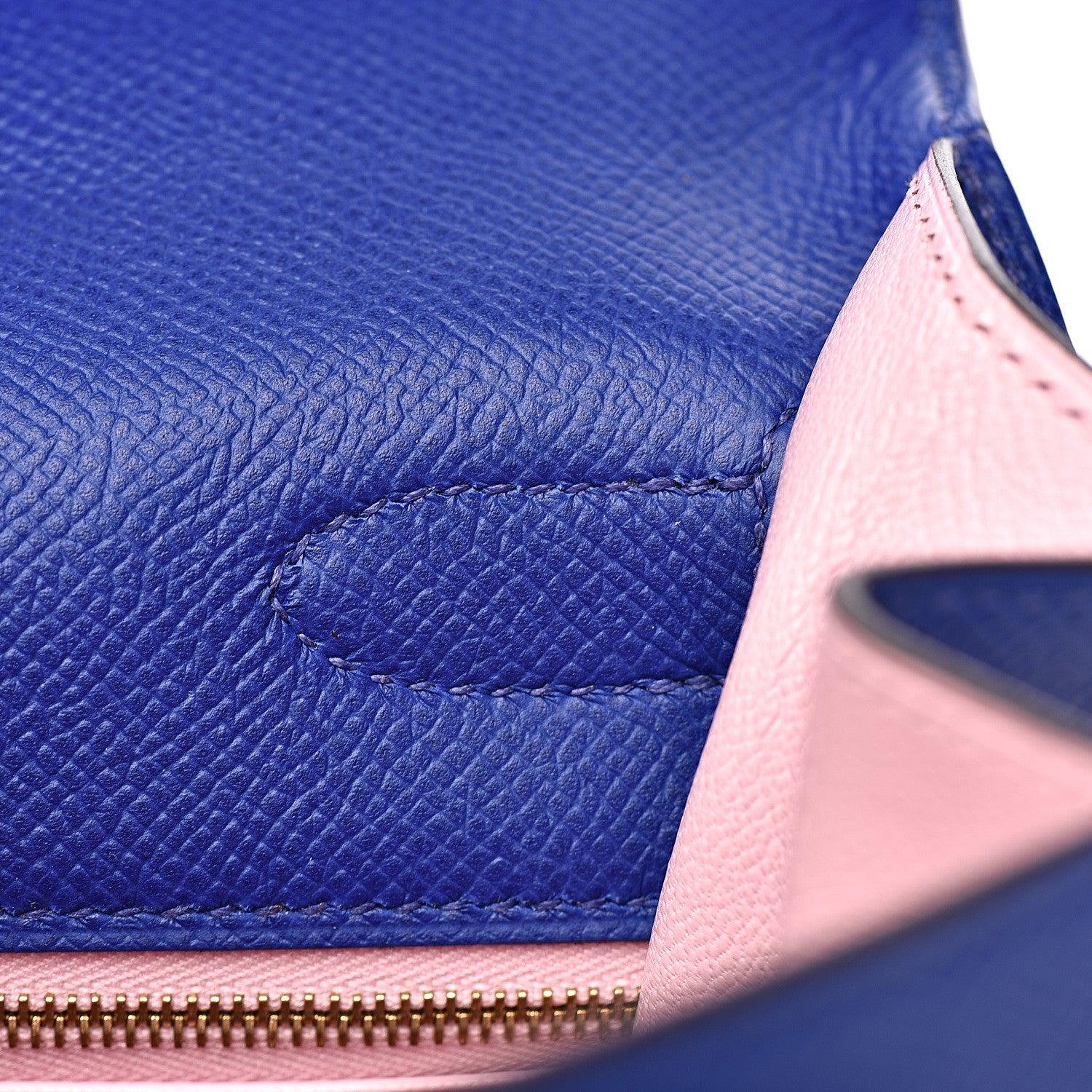 Hermes Epsom Horseshoe Kelly Sellier 32 Bleu Electrique Rose Sakura 30 of 31