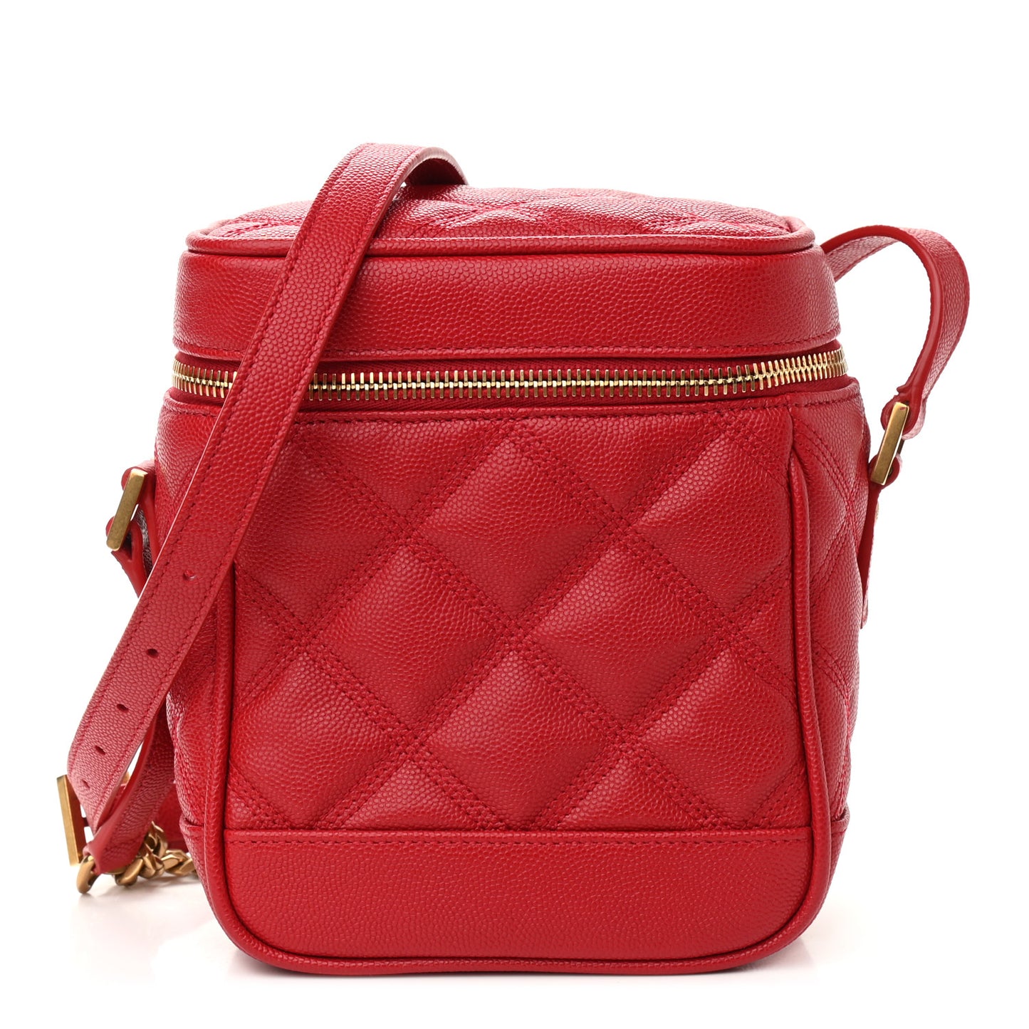 Grain de Poudre Quilted 80's Vanity Bag Red