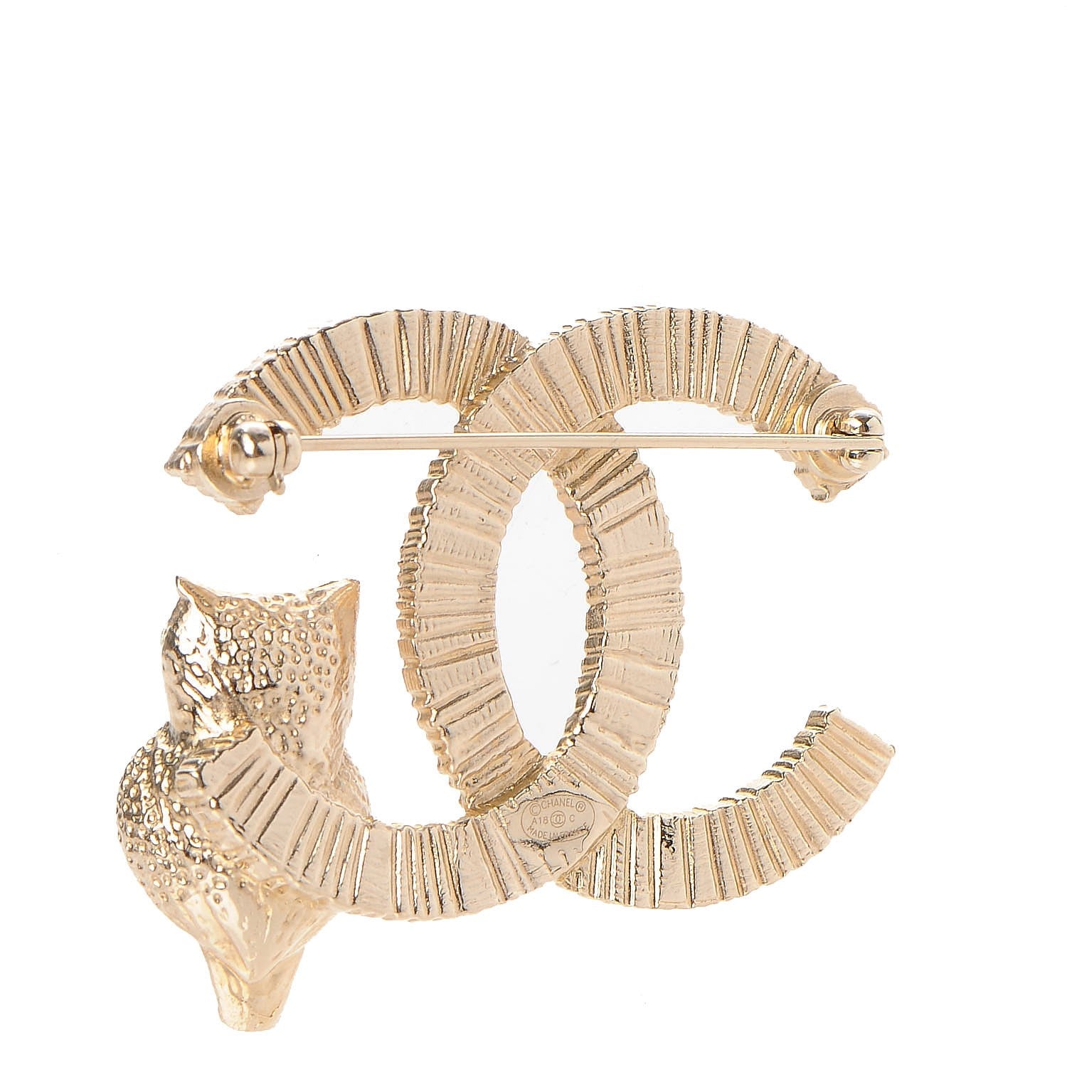 Chanel CC Owl Brooch Gold Black 3 of 5