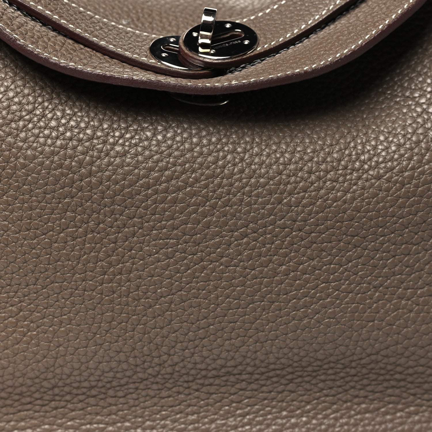 Hermes Taurillon Clemence Lindy 30 Etoupe 7 of 9