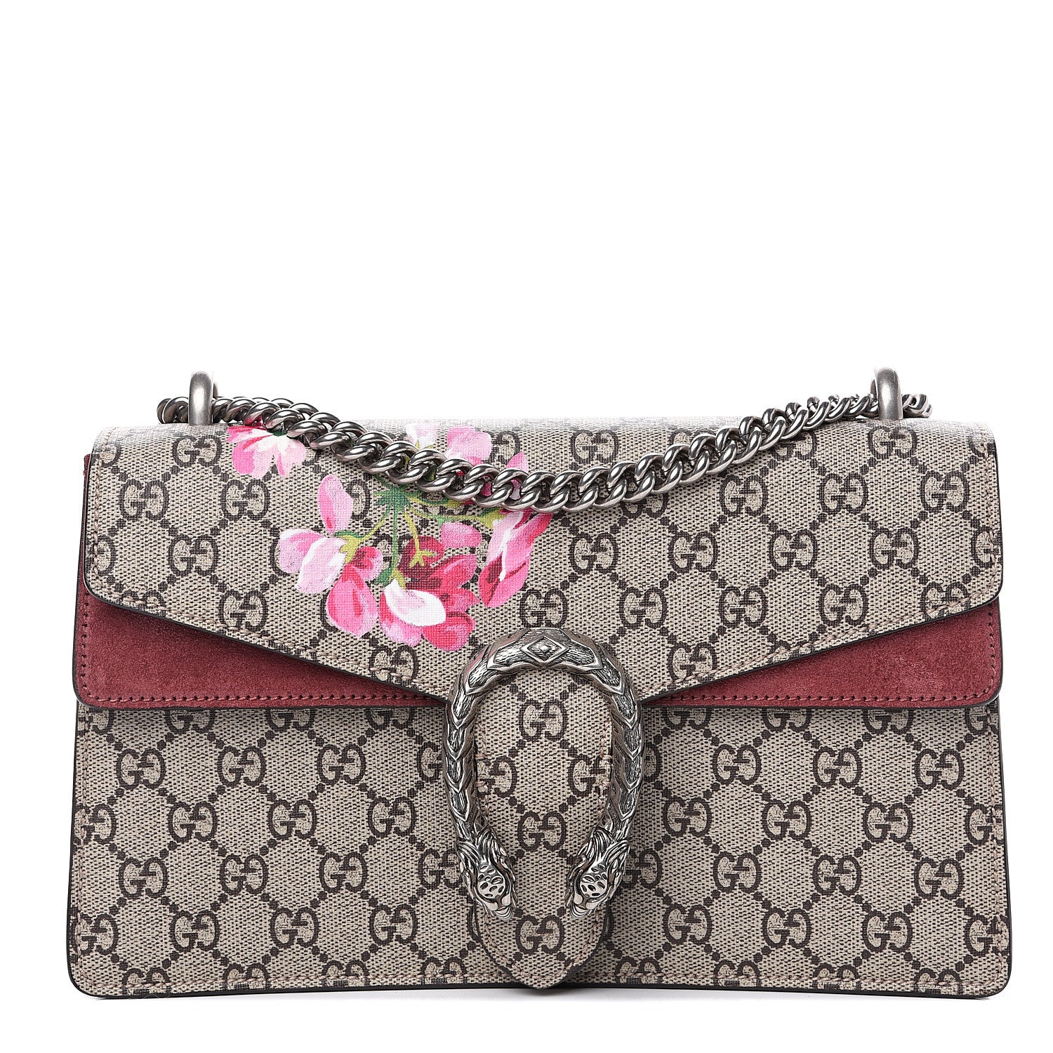 Gucci GG Supreme Monogram Blooms Small Dionysus Shoulder Bag Beige Multicolor Dry Rose 1 of 12