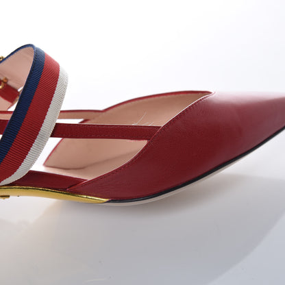Gucci Nappa Pumps 37.5 Hibiscus Red 10 of 13