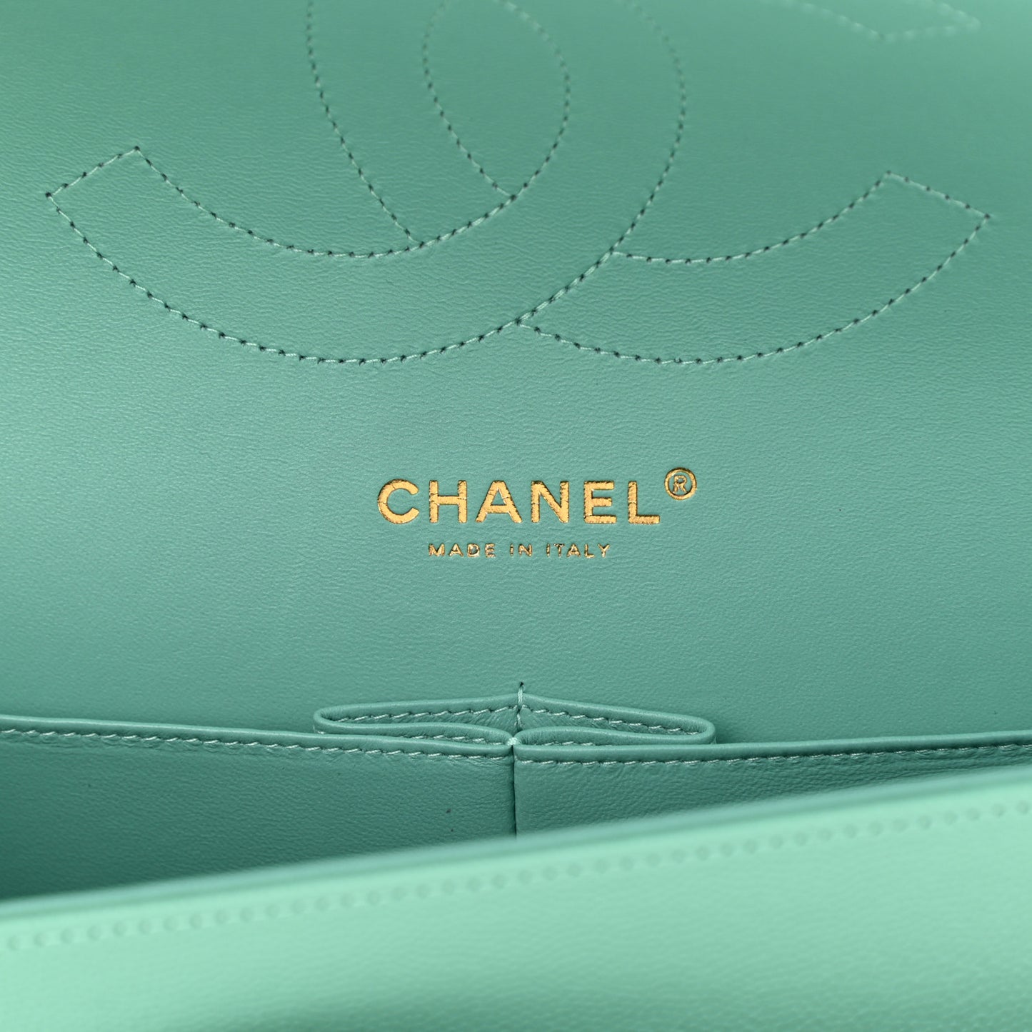 Caviar Quilted Jumbo Double Flap Green