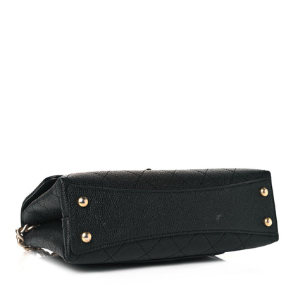 Chanel Grained Calfskin Small Stitched Flap Black 4 of 11