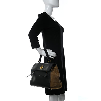 Saint Laurent Calfskin Suede Medium Muse Two Black 2 of 12