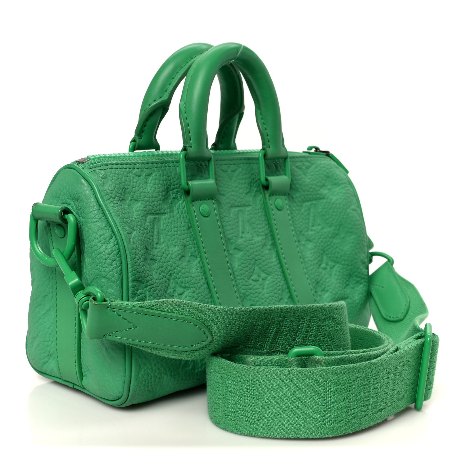 Louis Vuitton Monogram Taurillon Keepall Bandouliere 25 Minty Green 3 of 10