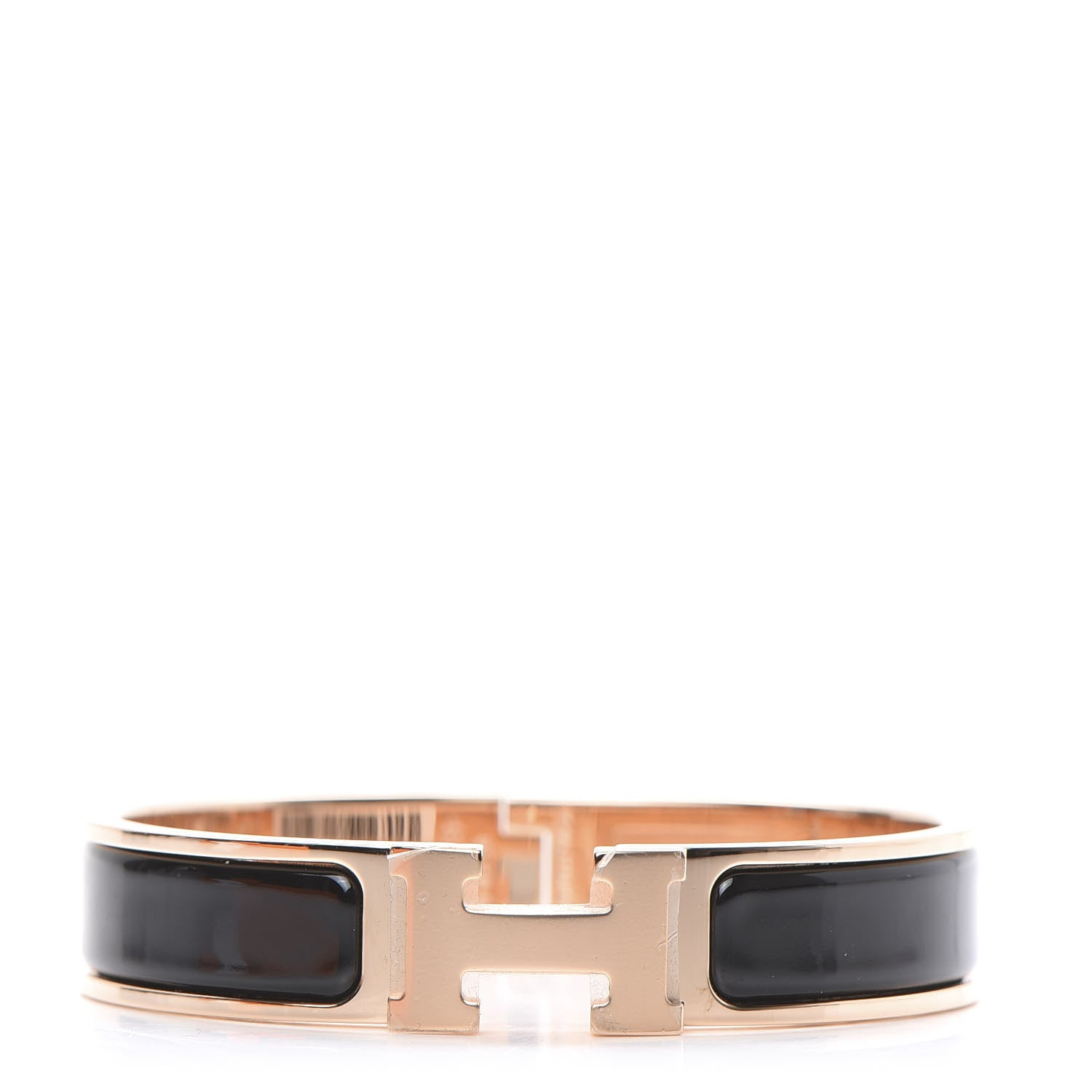 Hermes Enamel Narrow Clic Clac H Bracelet PM Black 1 of 6