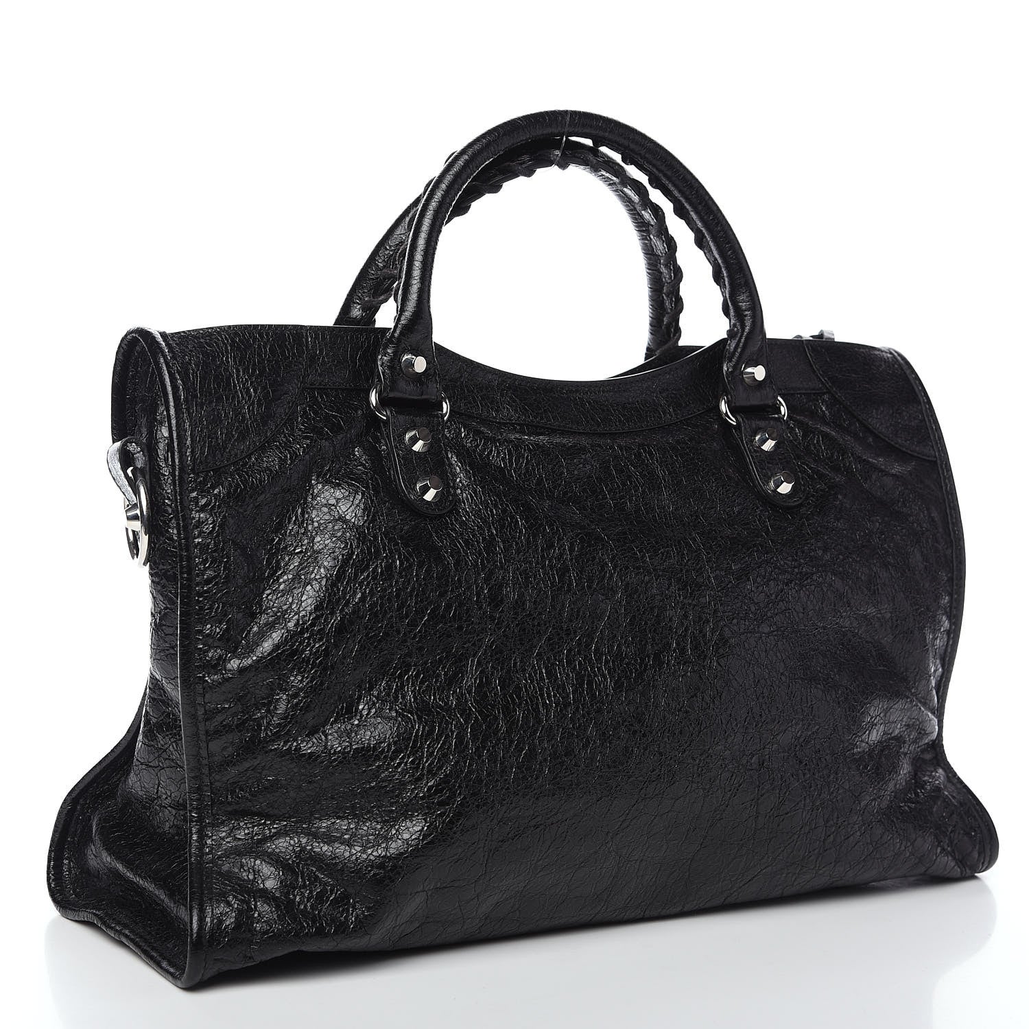 Balenciaga Agneau Classic Silver Hardware City Black 2 of 8