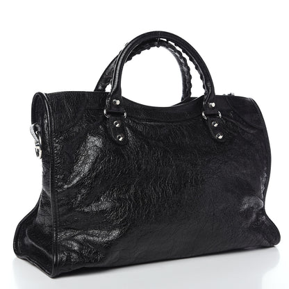 Balenciaga Agneau Classic Silver Hardware City Black 2 of 8