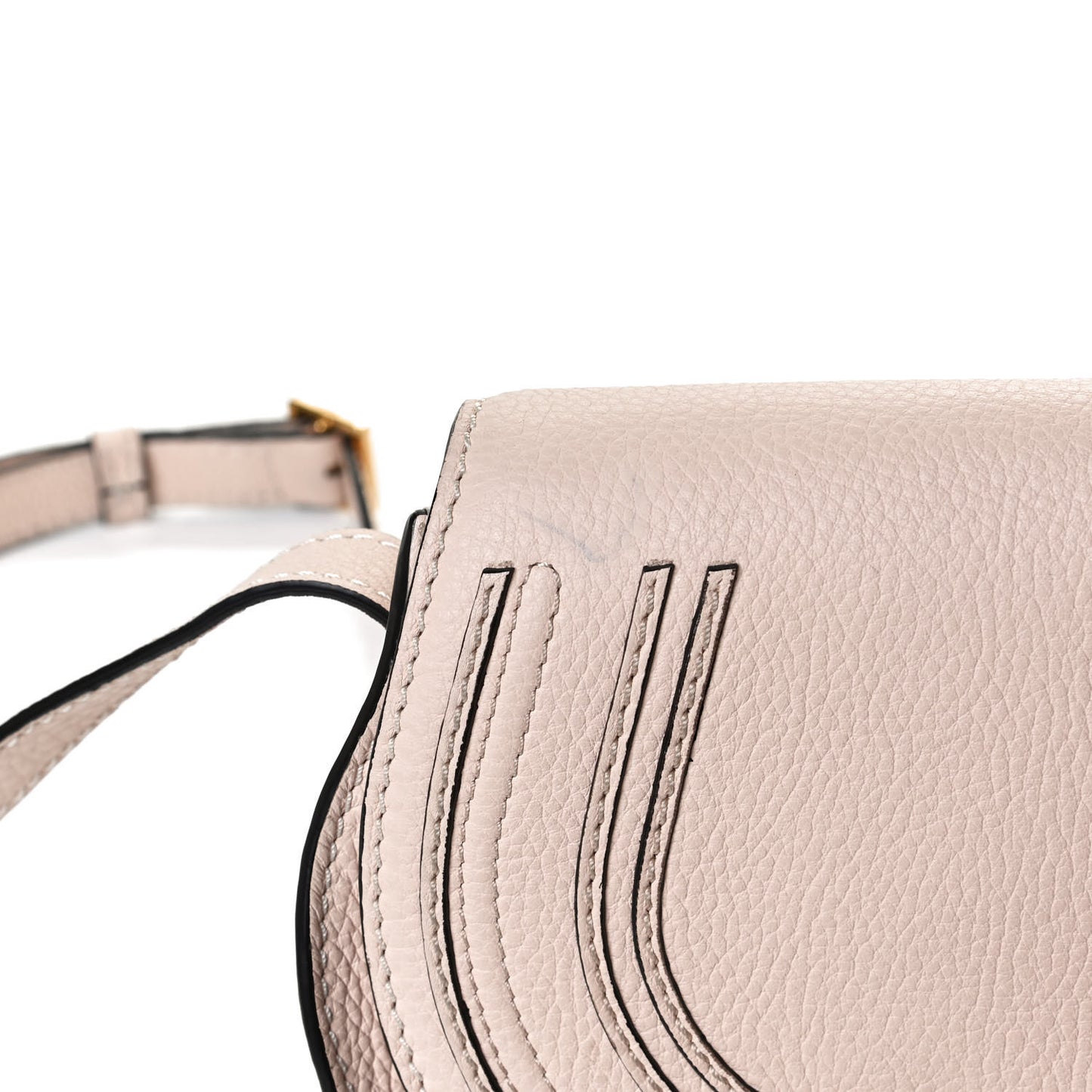 Calfskin Mini Marcie Round Crossbody Bag Blush Nude