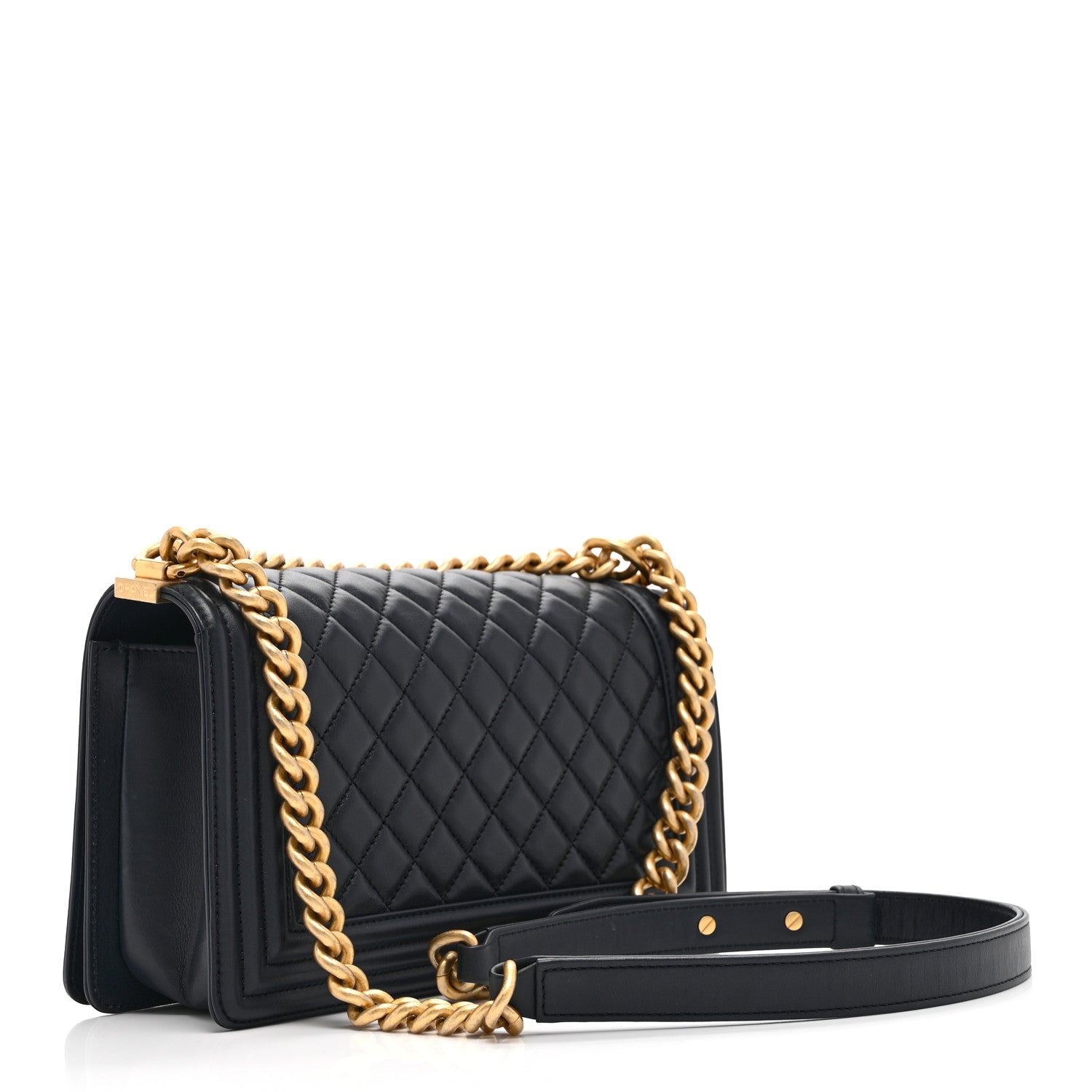 Chanel Lambskin Quilted Medium Boy Flap Dark Navy Navy 5 of 19
