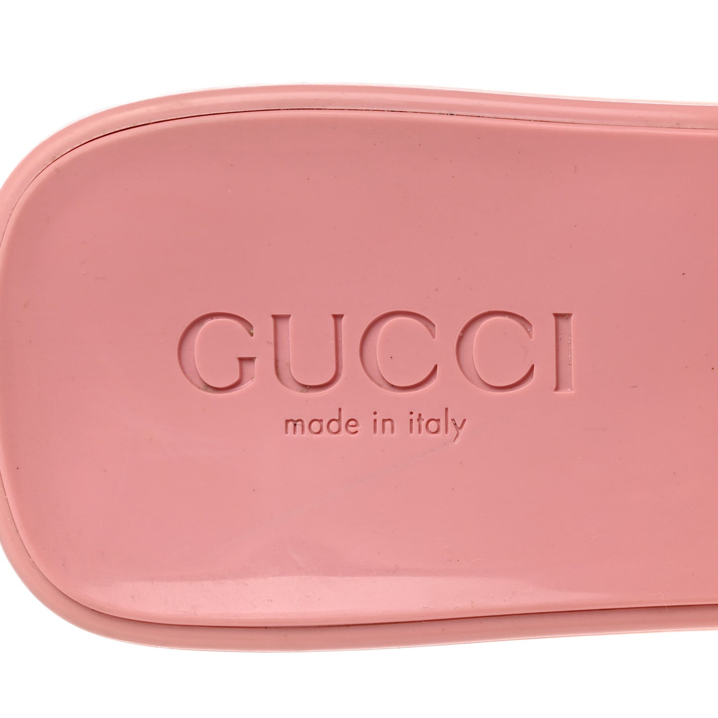 Rubber Gucci Logo Womens Platform 20/60mm Slide Sandals 37 Wild Rose