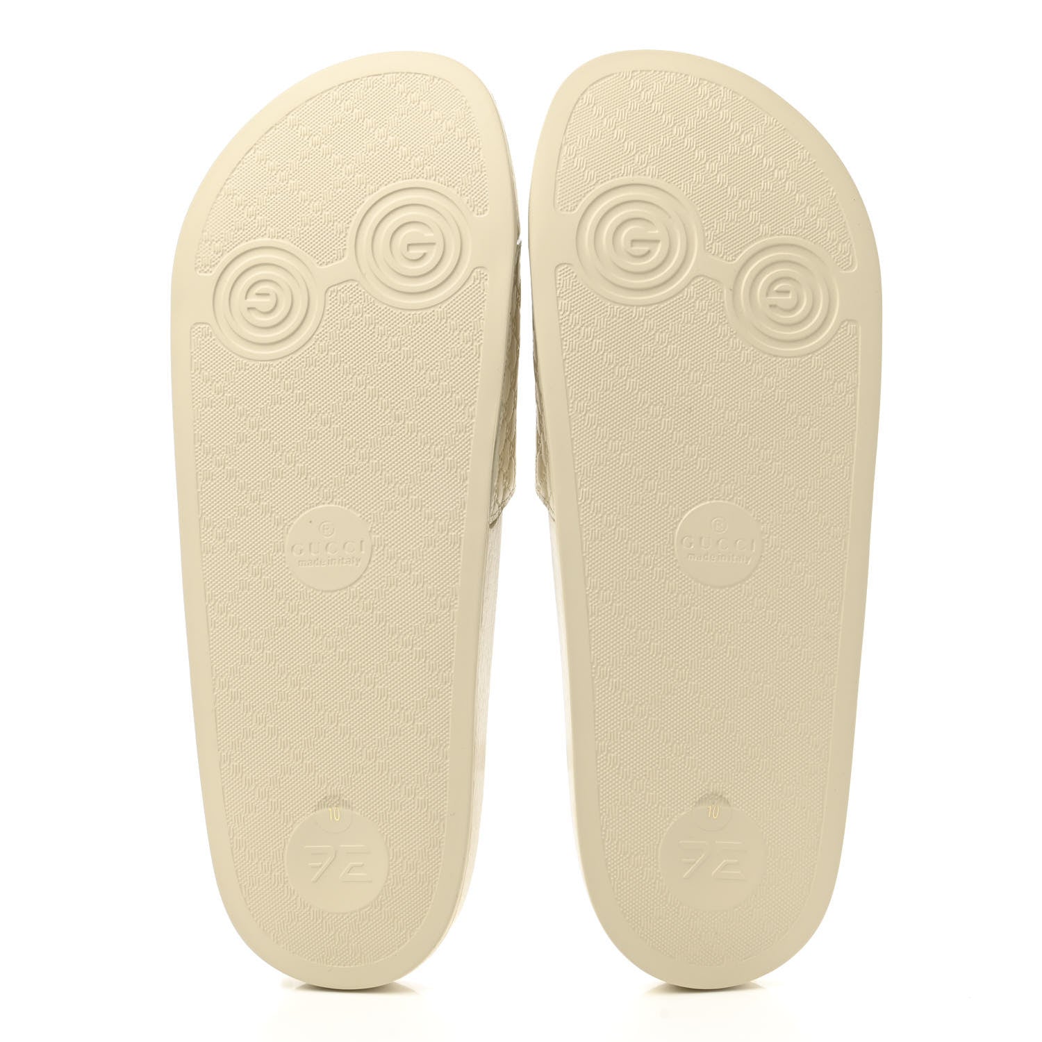 Gucci Microguccissima Mens Slide Sandals 10 Ivory 5 of 10