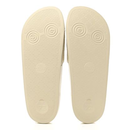 Gucci Microguccissima Mens Slide Sandals 10 Ivory 5 of 10