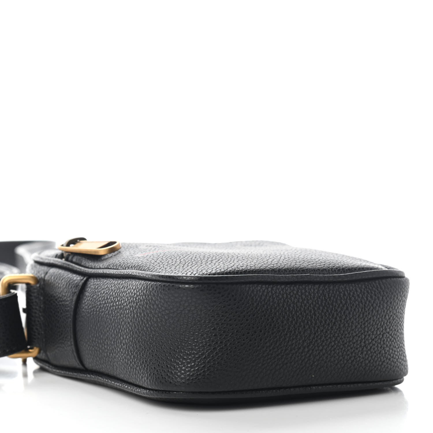 Gucci Grained Calfskin Mini Logo Messenger Bag Black 4 of 9