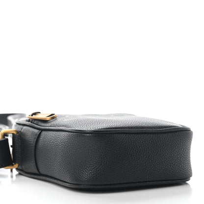 Gucci Grained Calfskin Mini Logo Messenger Bag Black 4 of 9
