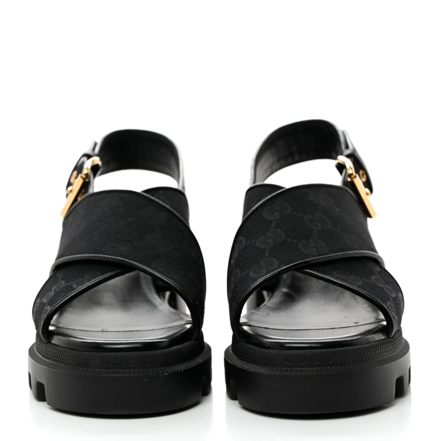 Monogram Granada Kid Trip 40/72mm Lug Sole Sandals 38 Black