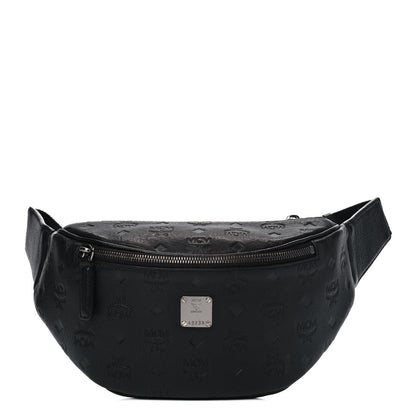 MCM Calfskin Ottomar Monogram Belt Bag Black 1 of 5