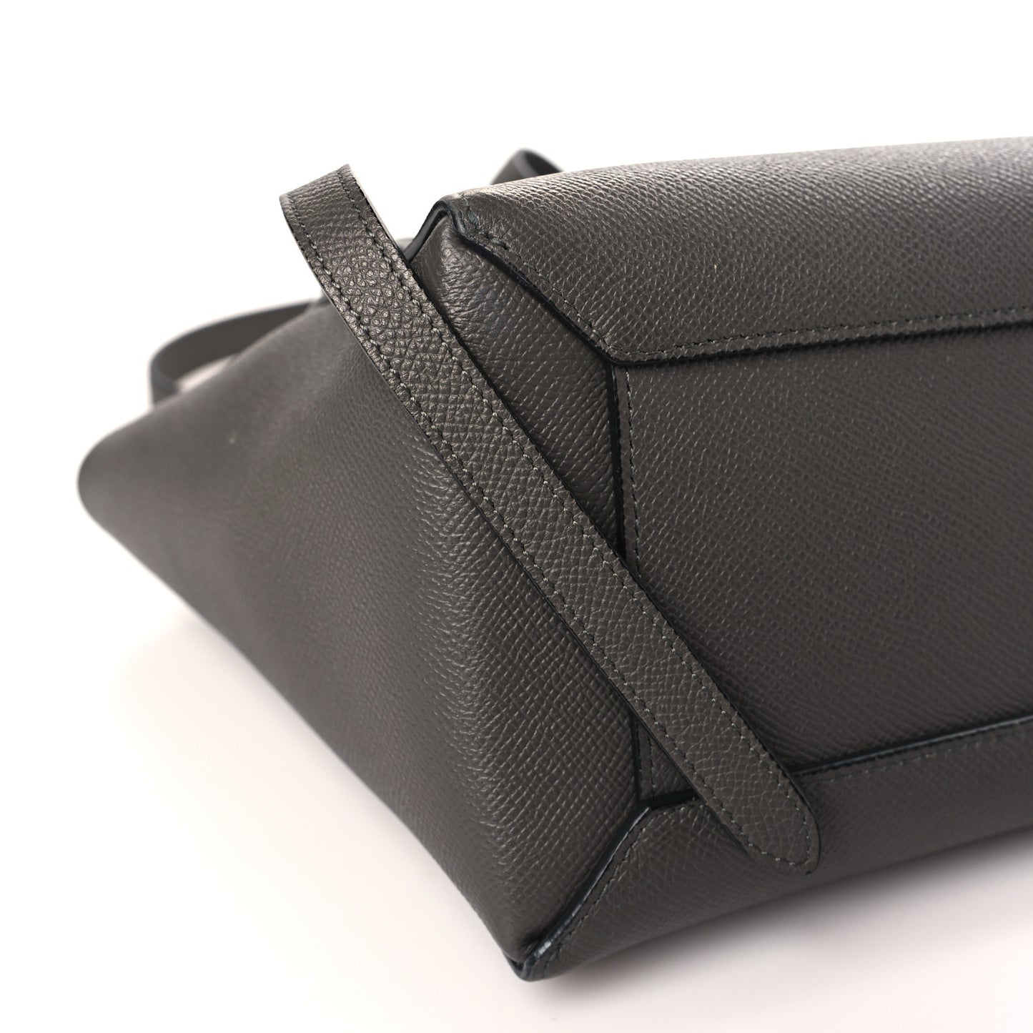 Baby Grained Calfskin Micro Belt Bag Grey