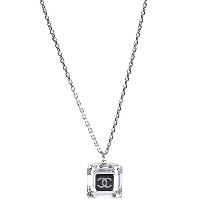 Chanel Lucite CC Square Charm Necklace 1 of 5